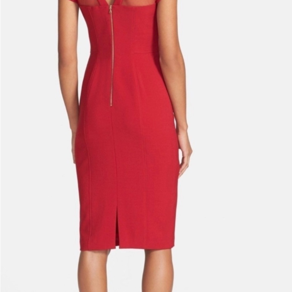 Maggy London Red Strapless Sheath Dress - Picture 2 of 9